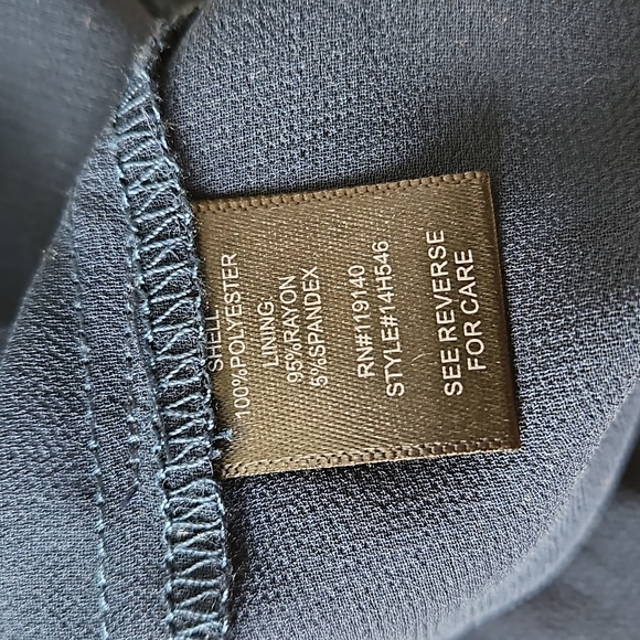 Double Zero Sheer Navy Dress With Slip, Size S - Picture 8 of 12